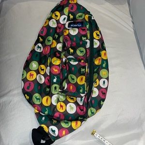 Kavu Wilderness Animal Dots Print Multicolor Rope Sling Bag